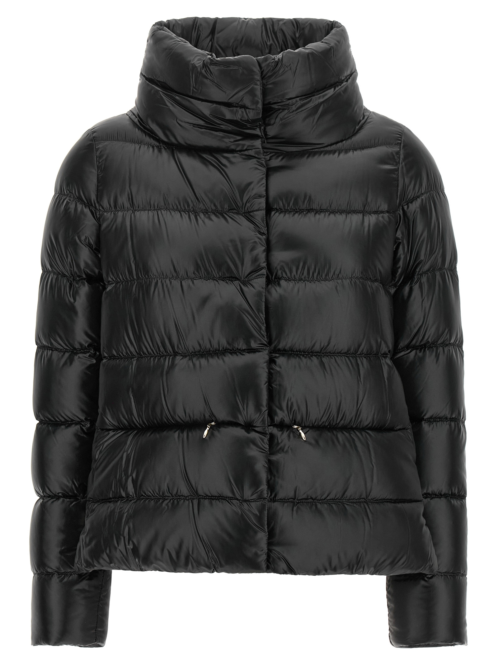 Black Polyamide Full-Length Jacket