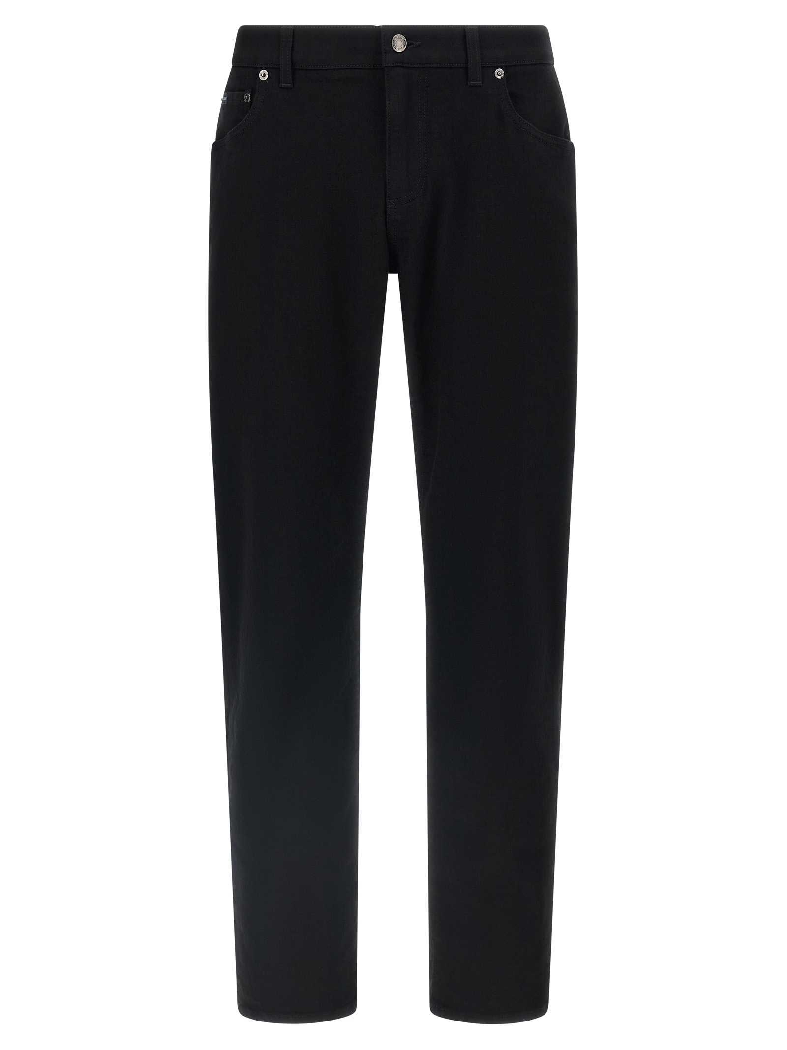 Black Cotton Slim Fit Jeans