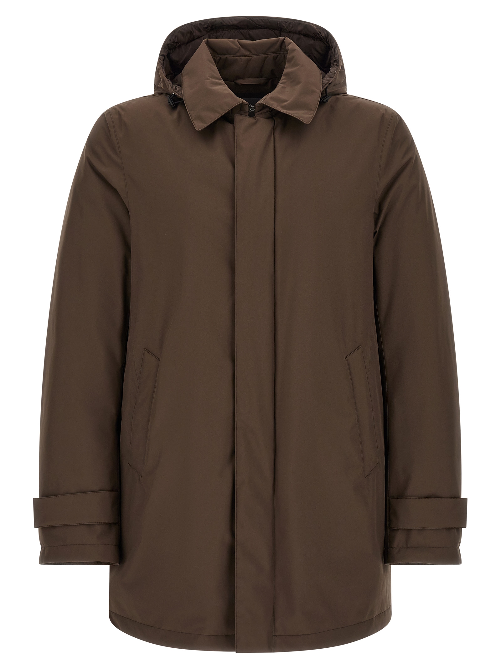 Brown Polyester Parka