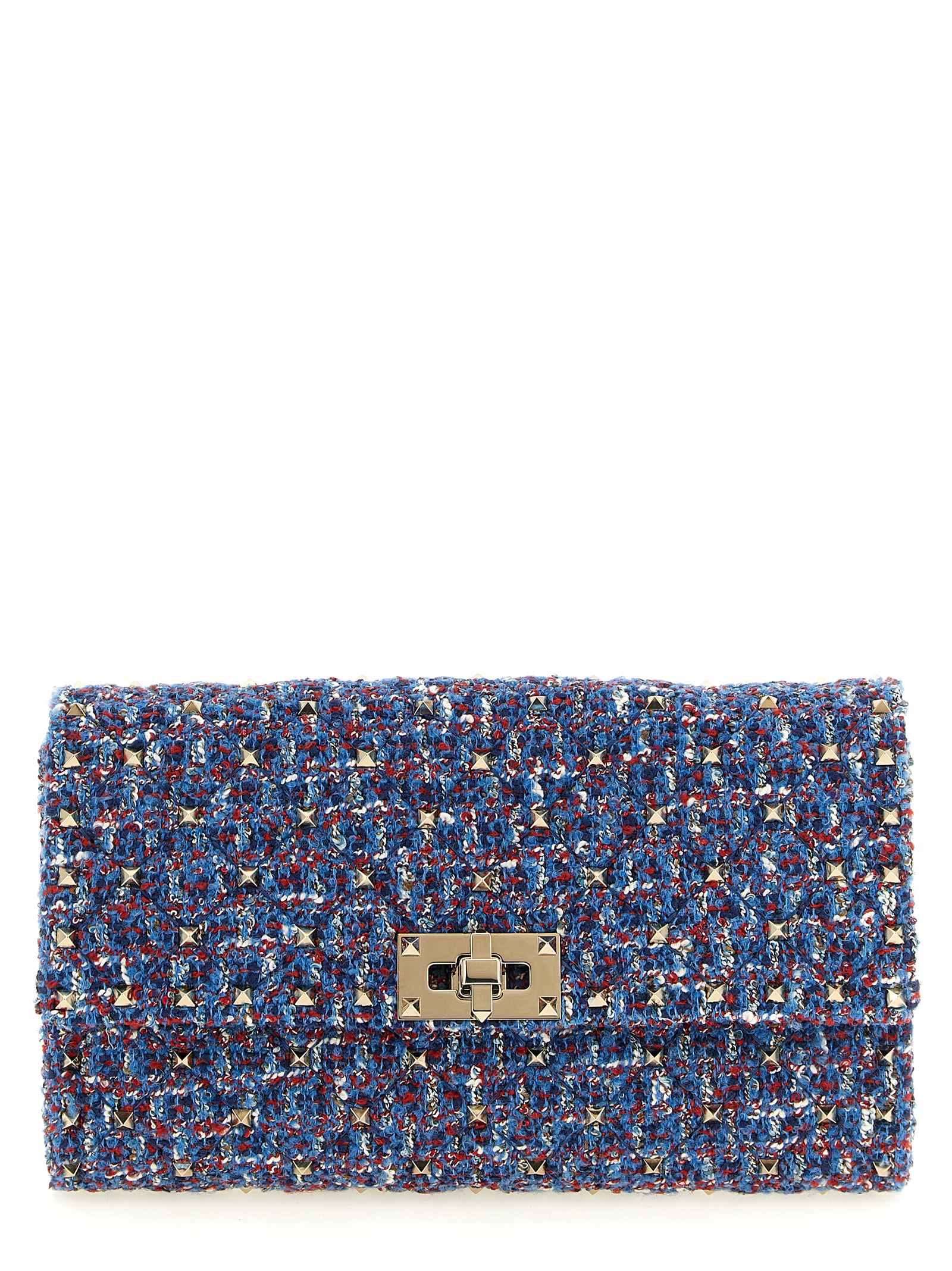 Blue Polyester Crossbody Bag
