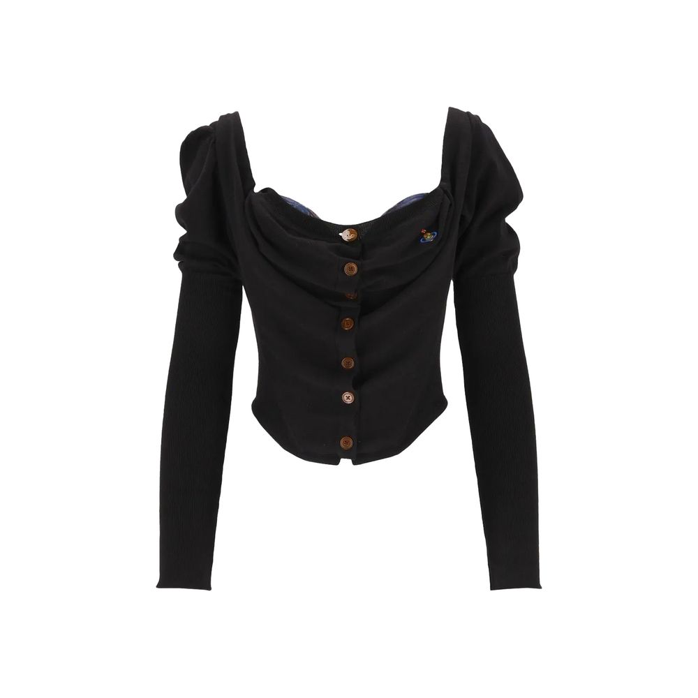 Black Silk Cardigan