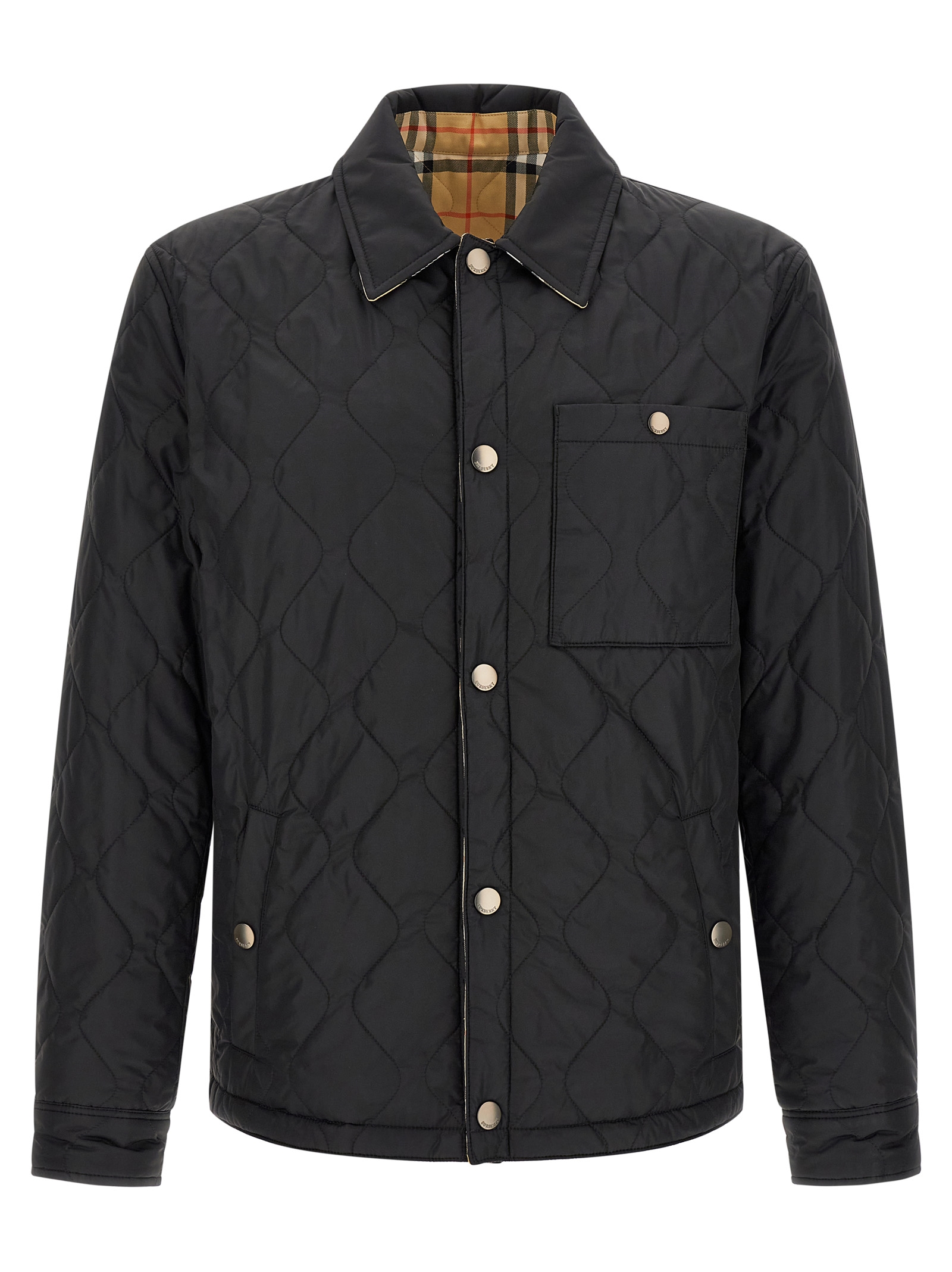 Black Polyamide Full-Length Jacket