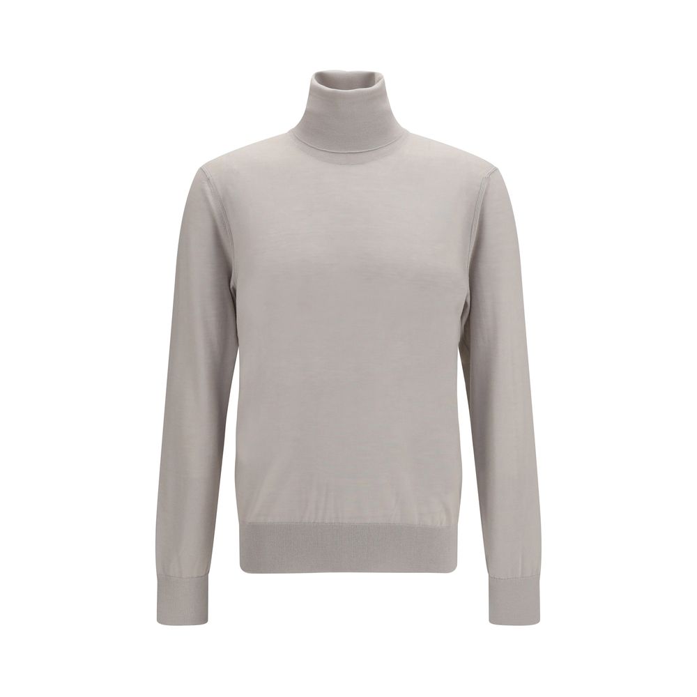 Beige Cashmere Turtleneck