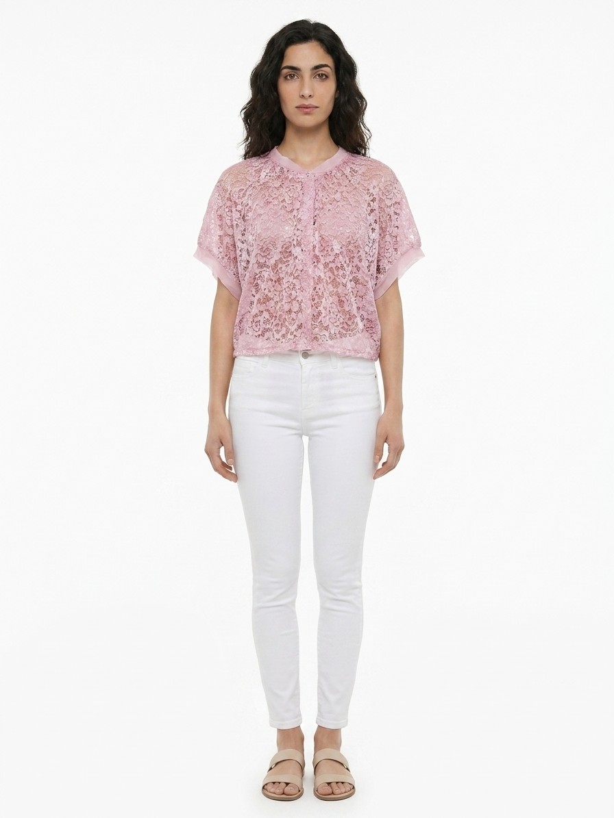 Pink Rayon Shortsleeve Shirt