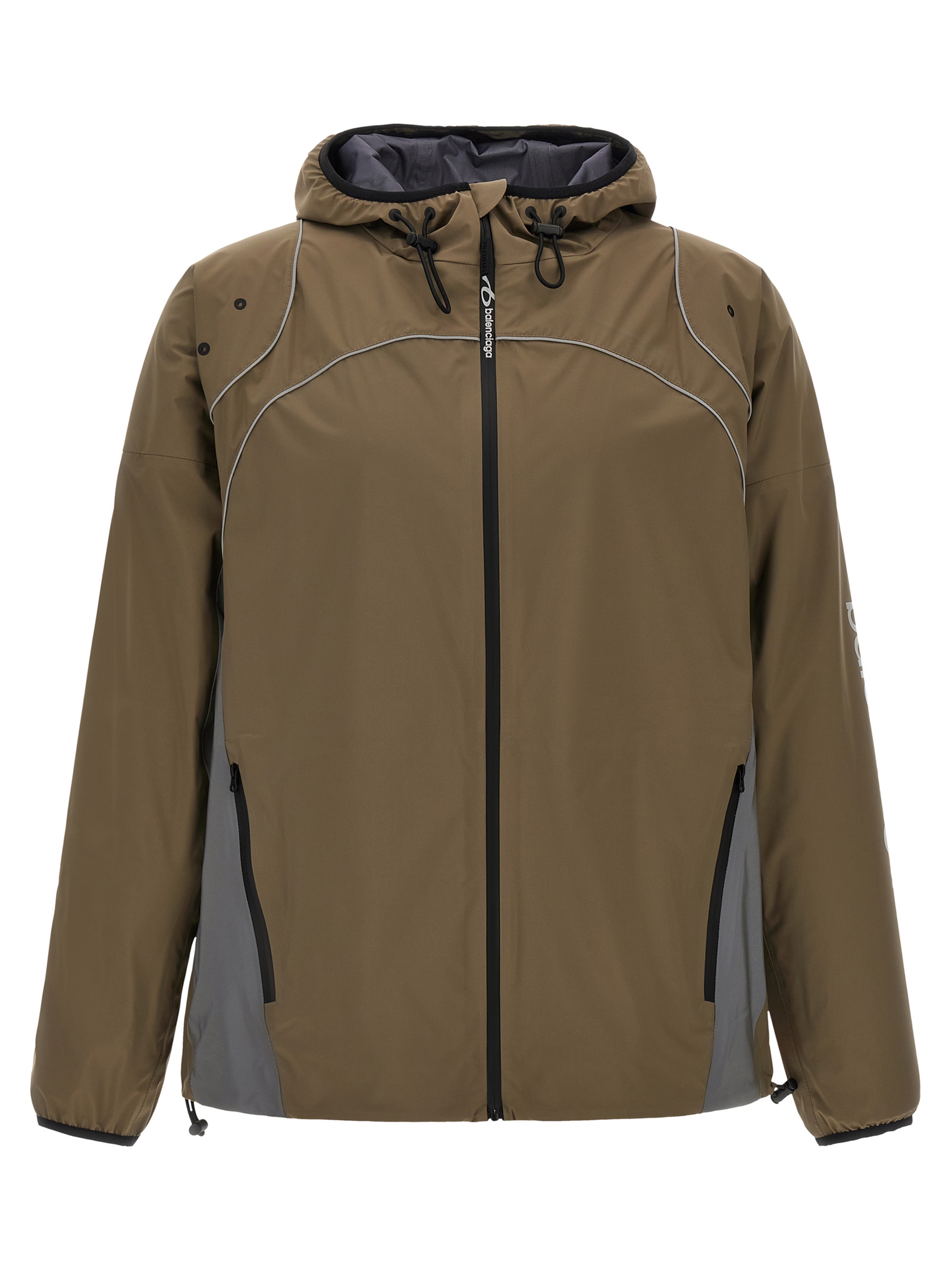 Gray Polyester Parka