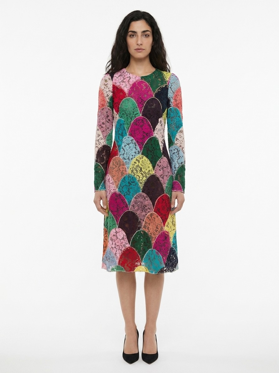 Multicolor Cotton Casual Dress