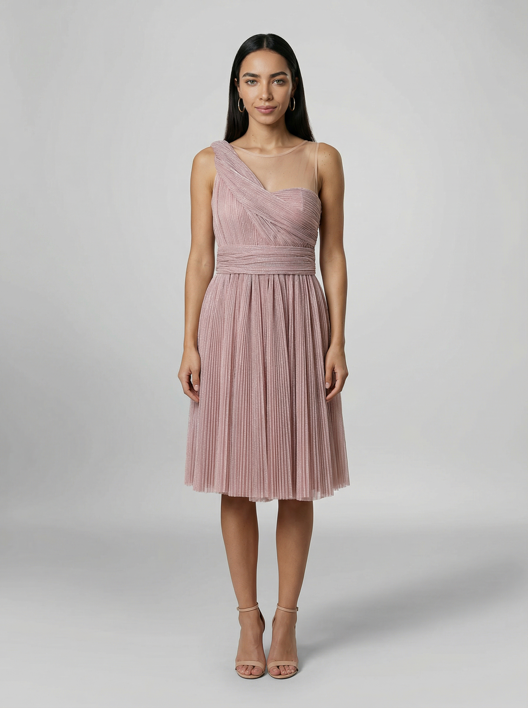Pink Cotton Cocktail Dress