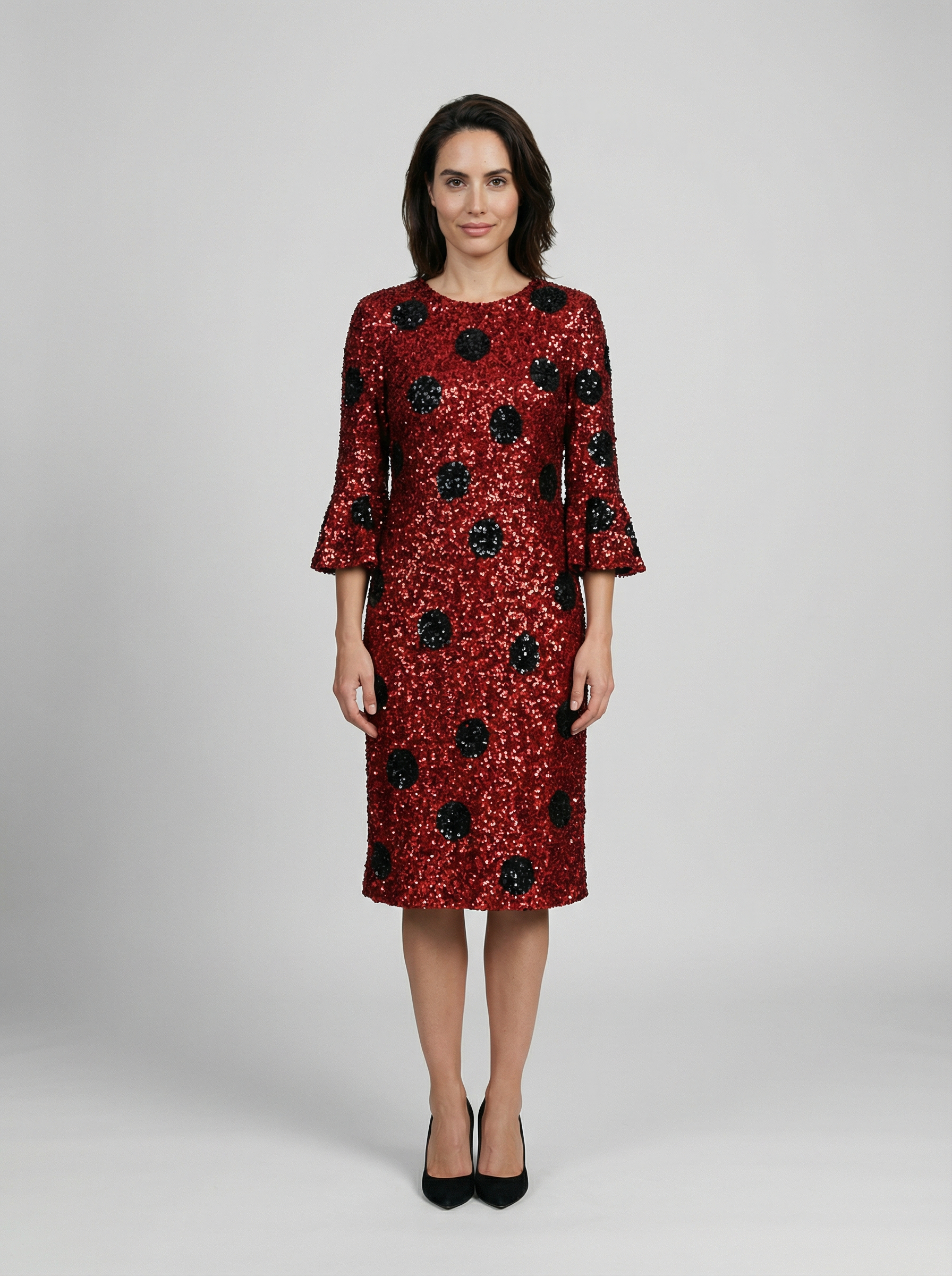 Red Cotton Cocktail Dress