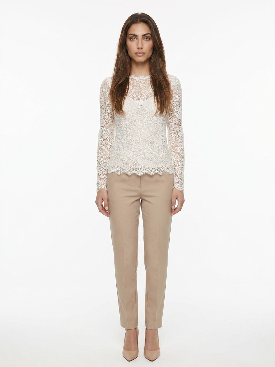 Cream Cotton T-Shirt