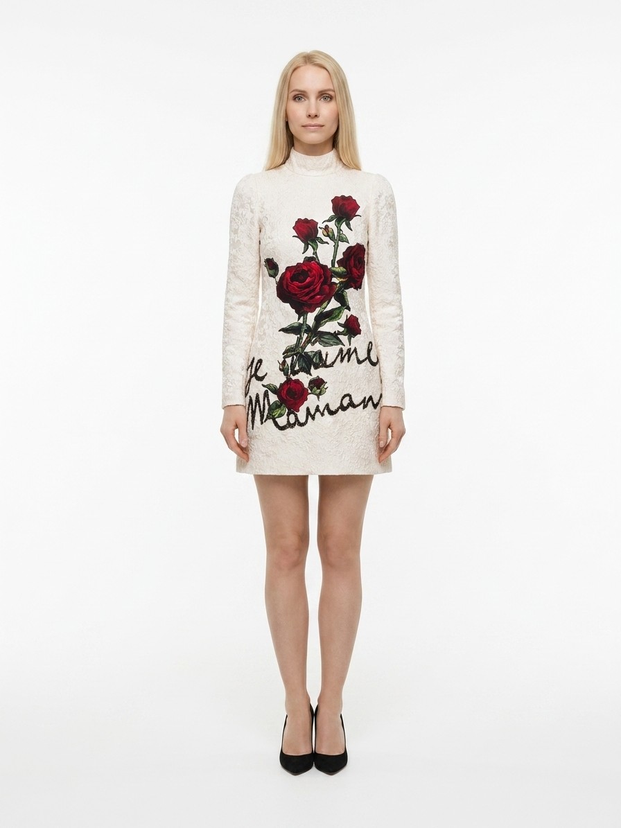 White Cotton Cocktail Dress