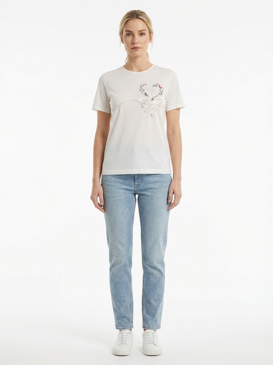 White Silk T-Shirt