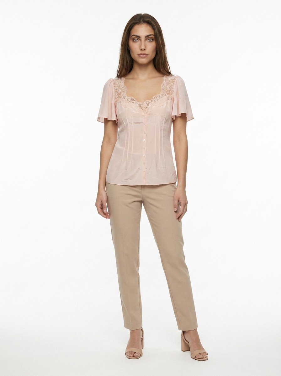 Pink Elastane T-Shirt