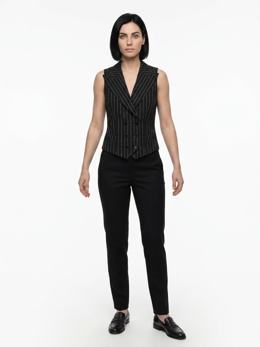 Black Wool Waistcoat
