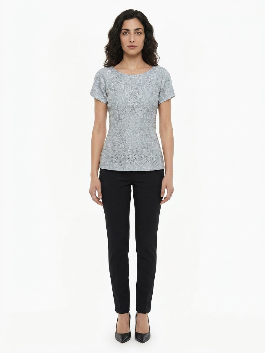 Gray Polyamide T-Shirt