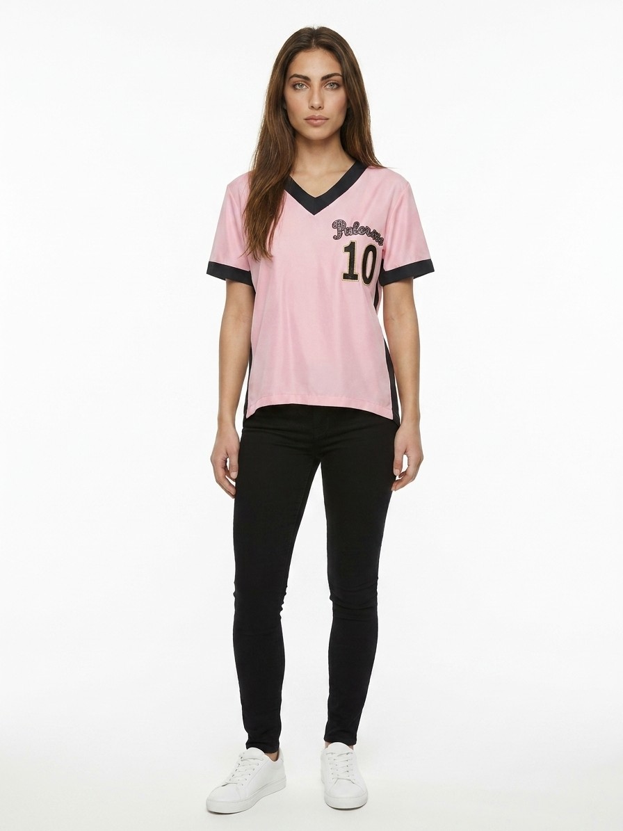 Pink Silk T-Shirt
