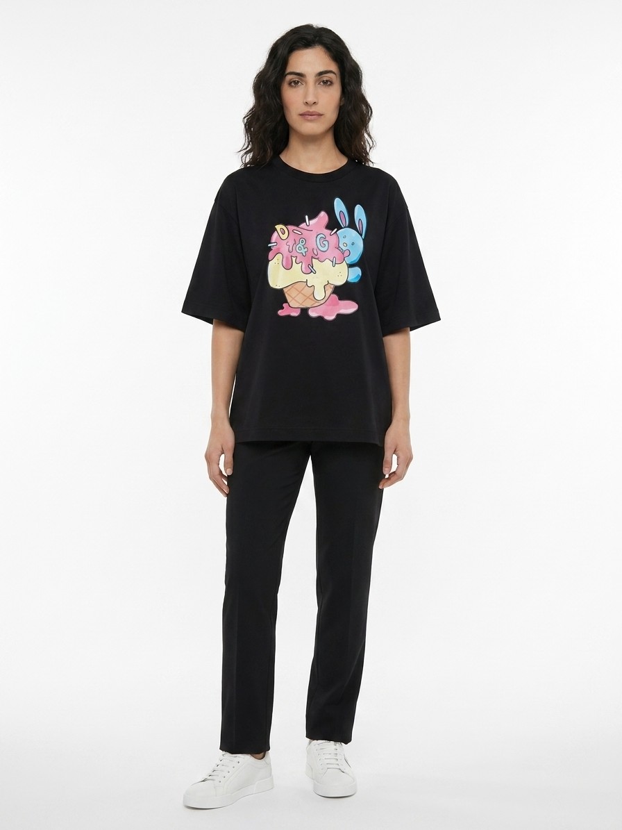 Black Cotton T-Shirt