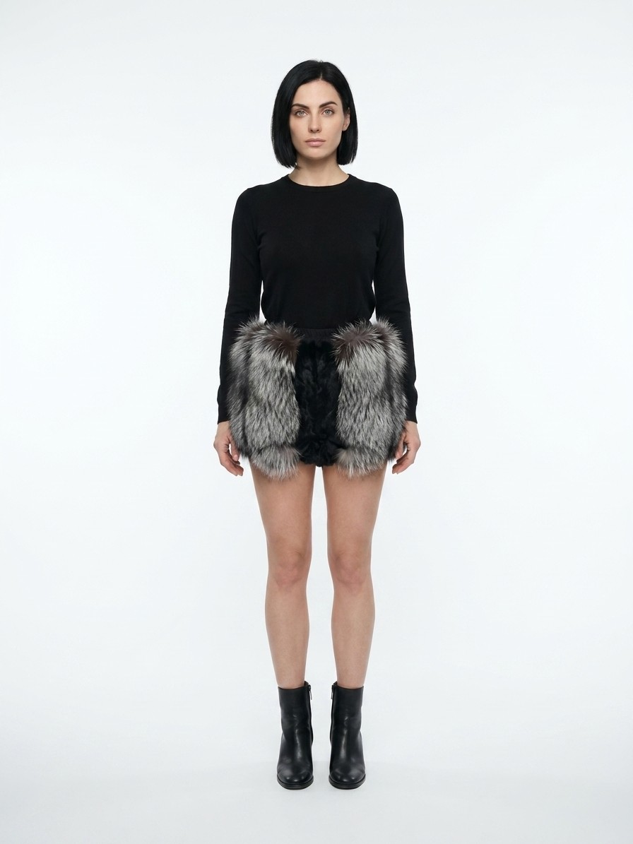 Bicolor Cotton Short And Mini Shorts