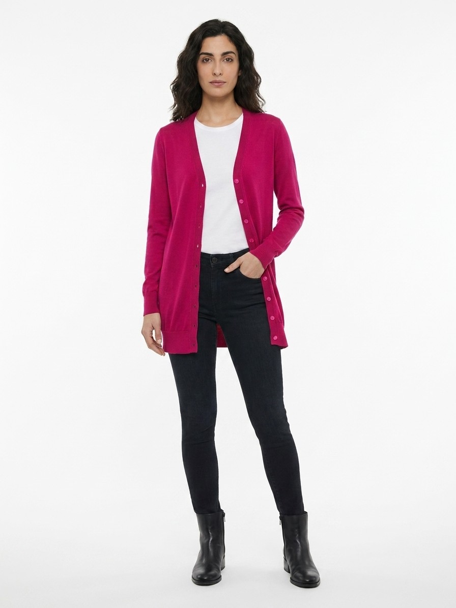 Pink Silk Cardigan