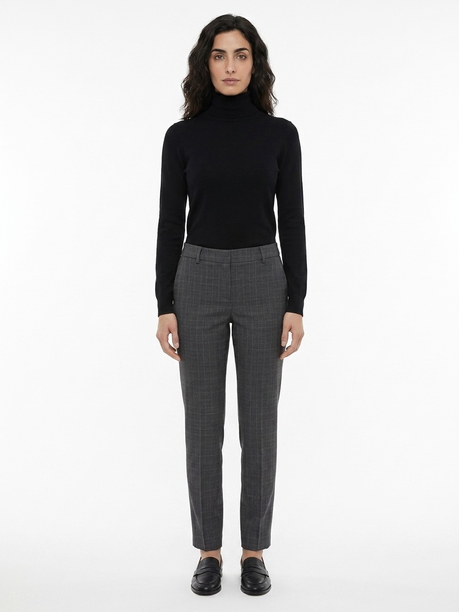 Gray Virgin Wool Dress Pants