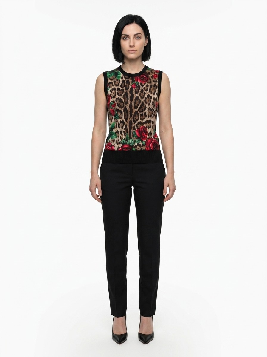 Brown Silk Tank Tops