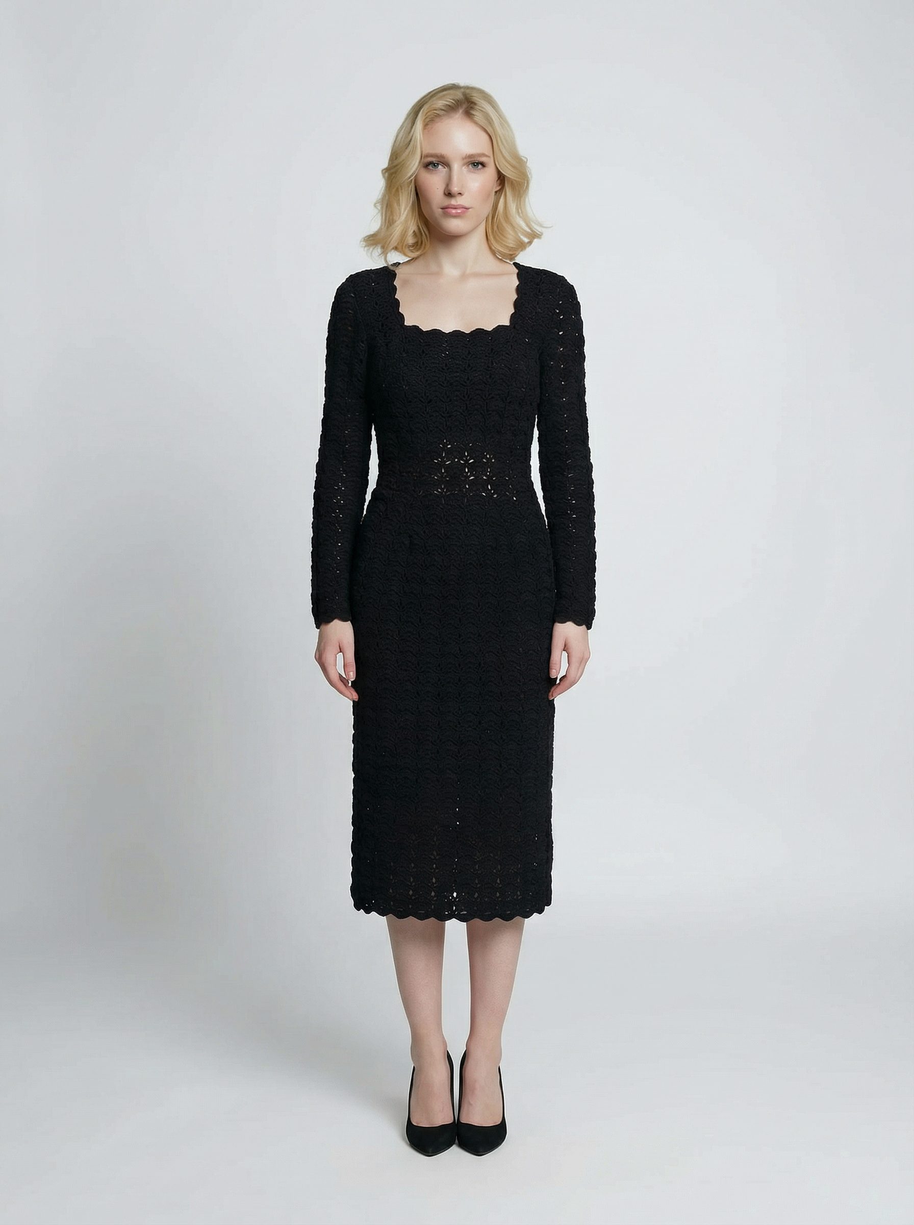 Black Cashmere Cocktail Dress