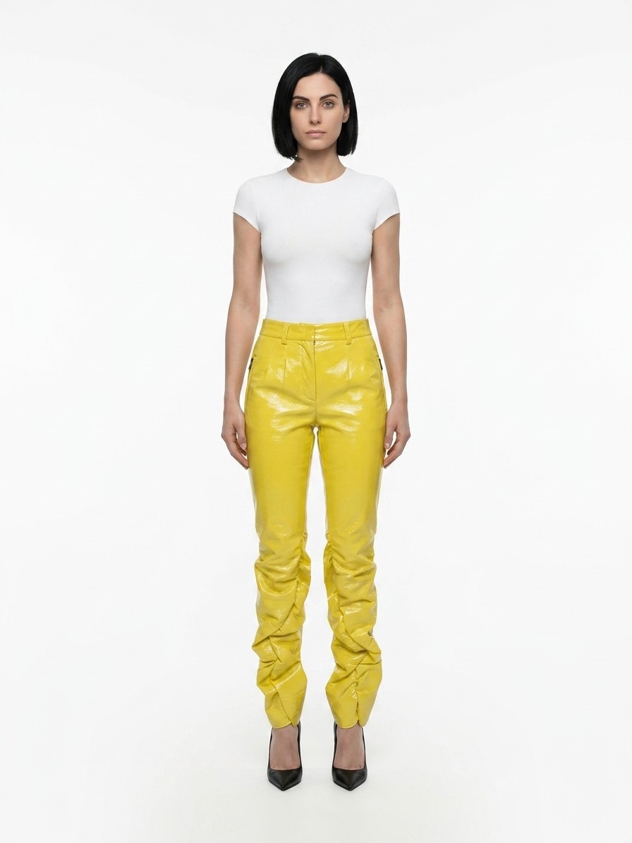 Yellow Leather Pants