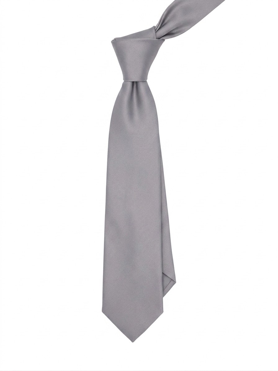 Gray Silk Tie