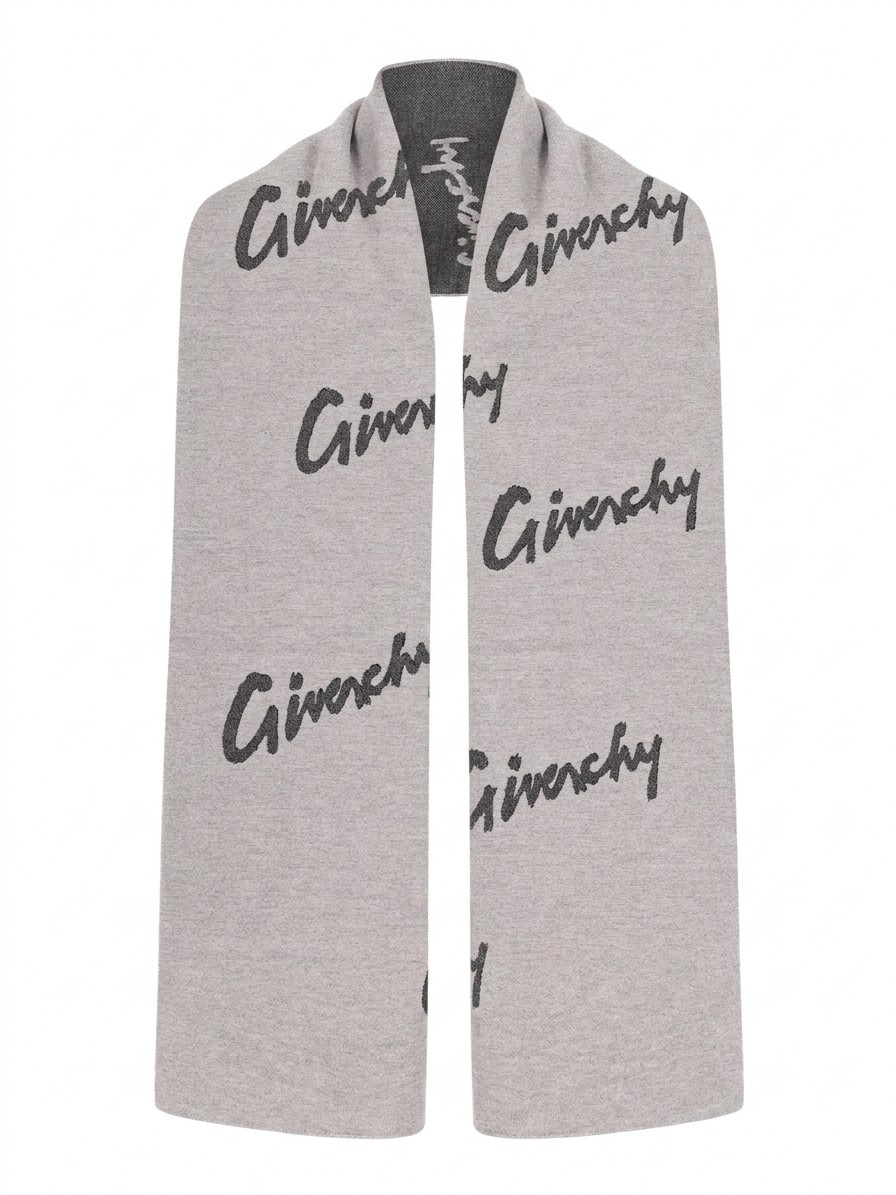 Gray Wool Scarf
