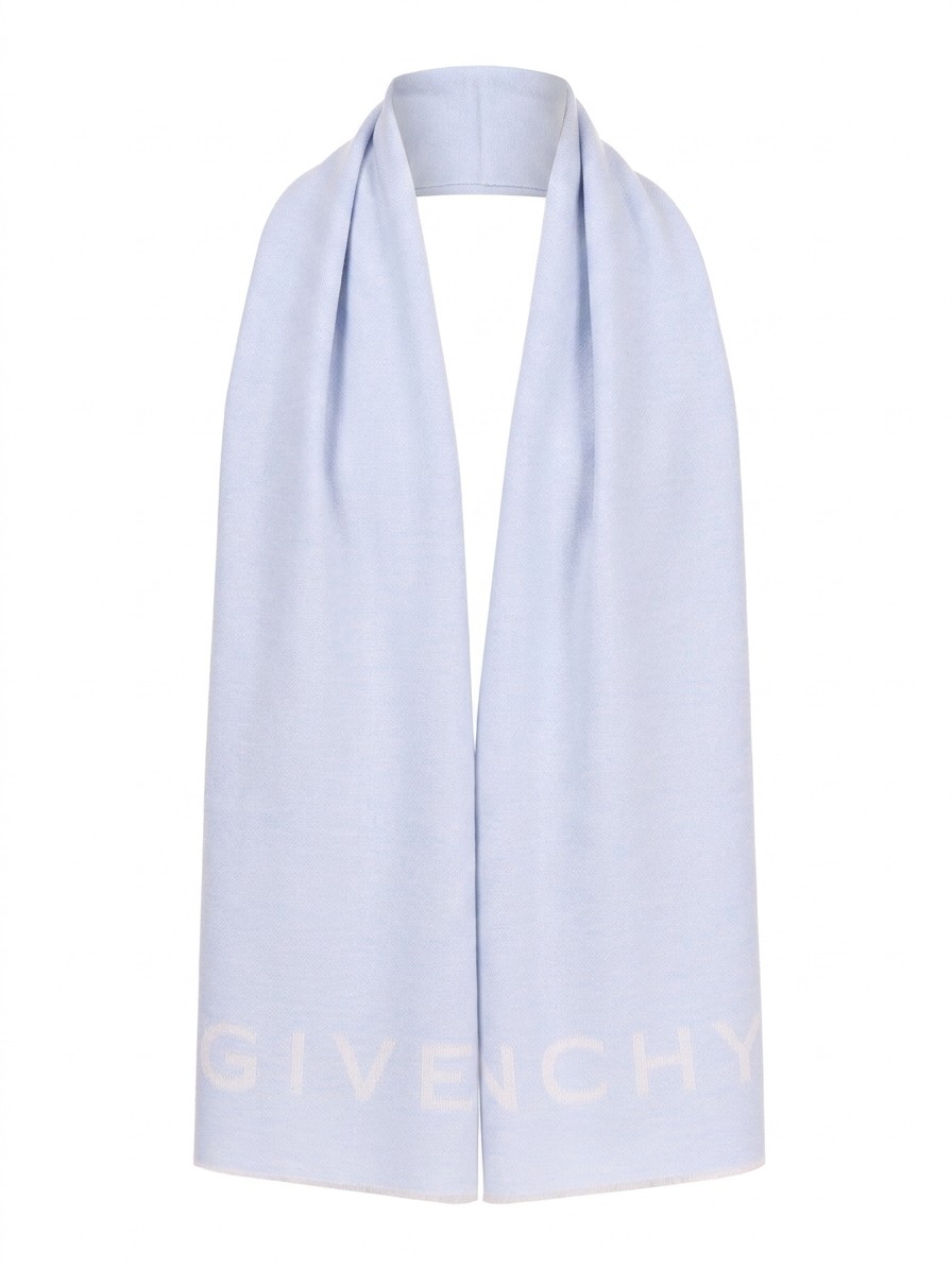 Blue Wool Scarf