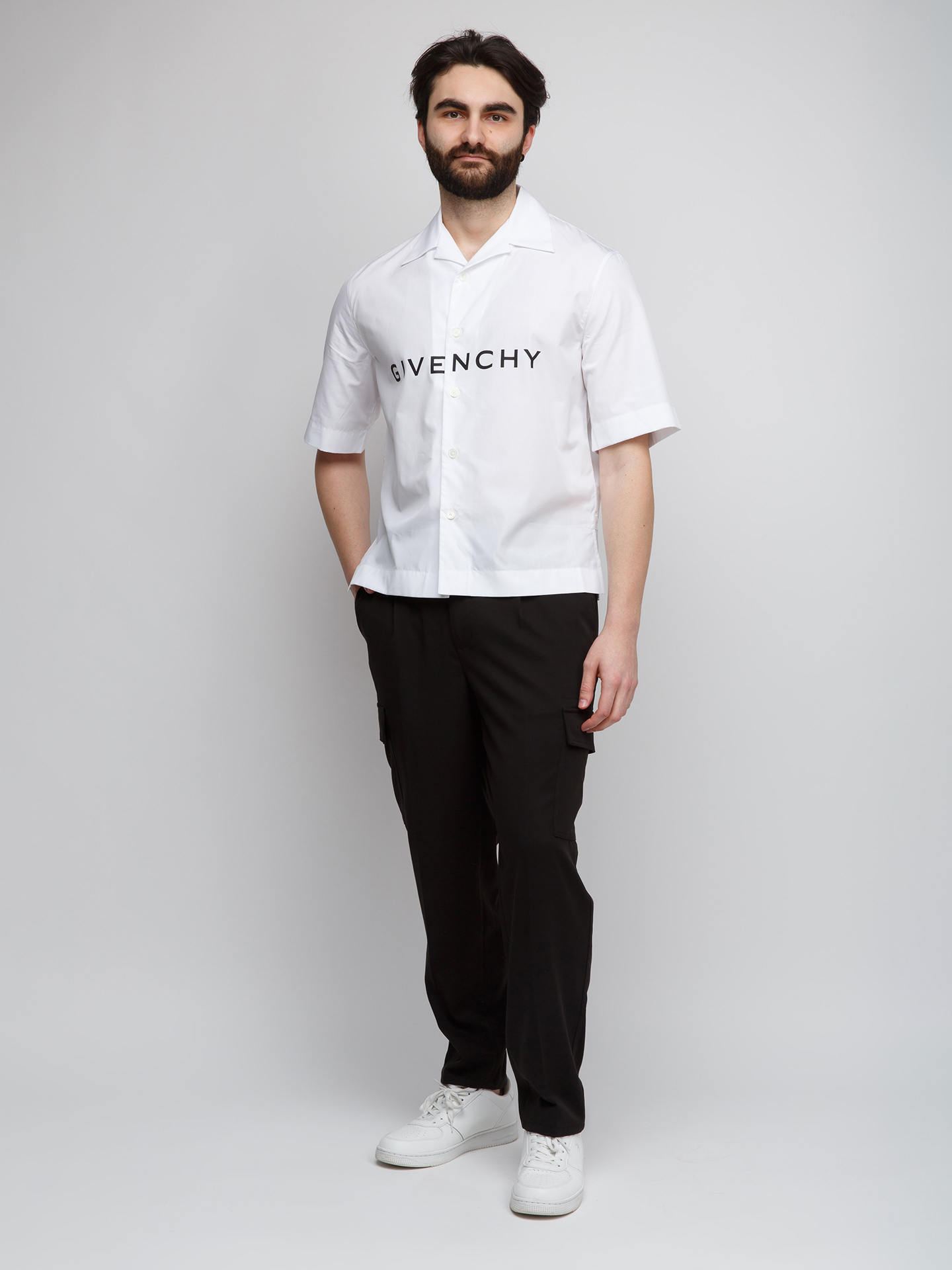 Bicolor Cotton Shortsleeve Shirt 3