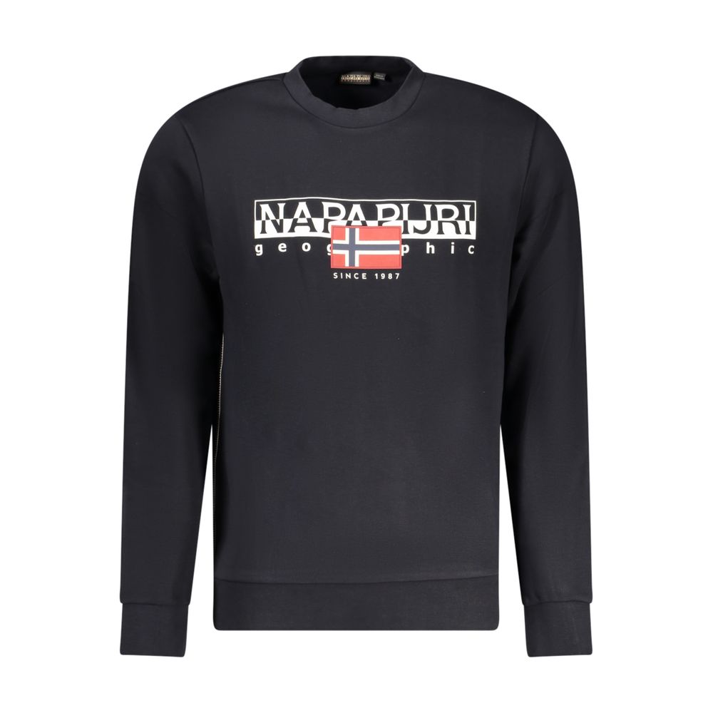 Black Cotton Men Sweater