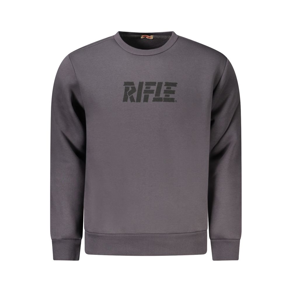 Gray Cotton Men Sweatshirt