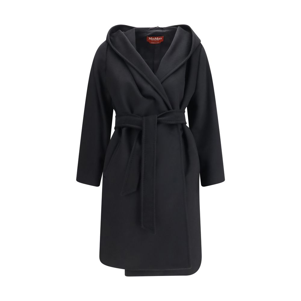Black Wool Oves Aries Coat