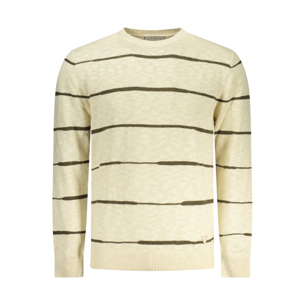 Beige Cotton Men's Sweater