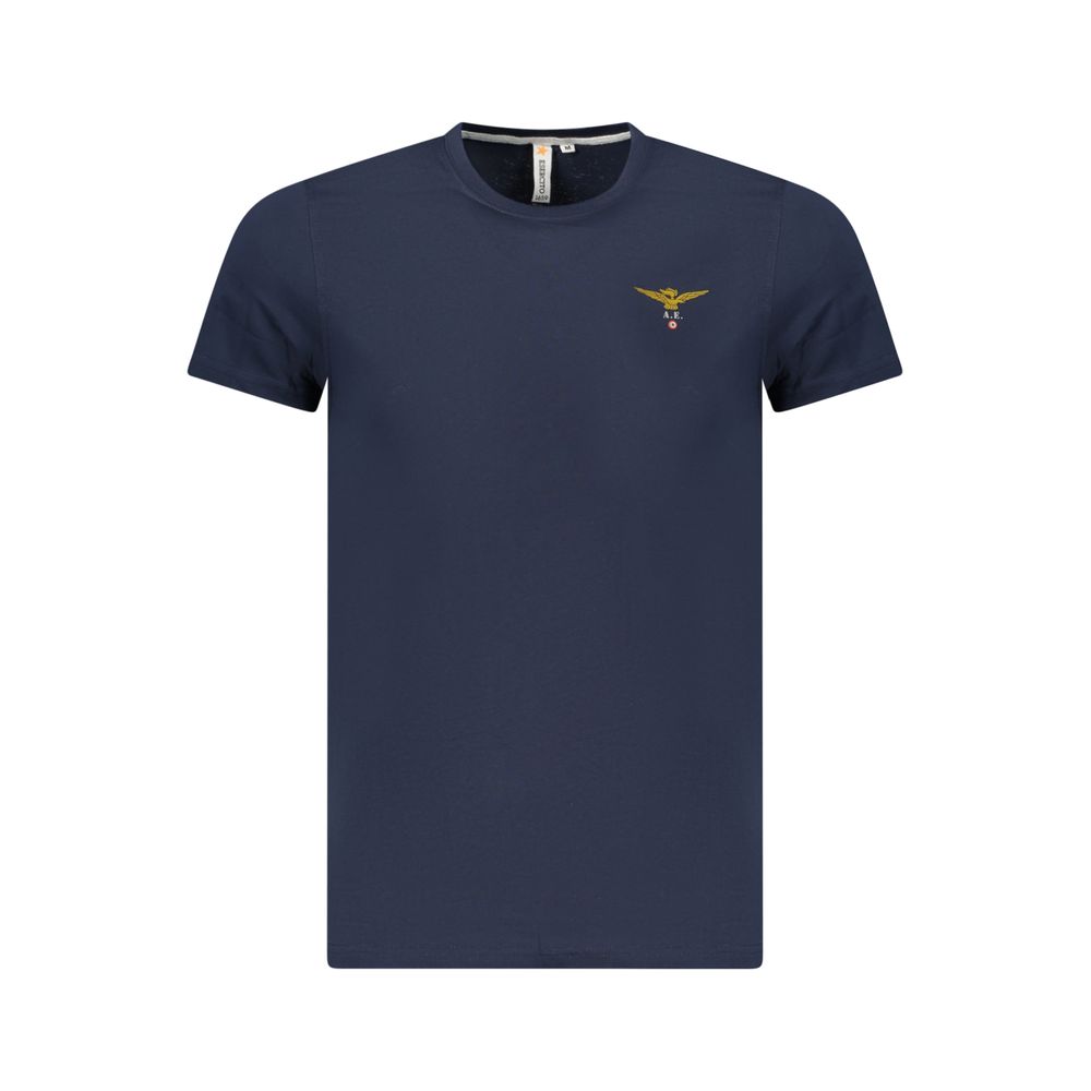 Blue Cotton Men's T-Shirt