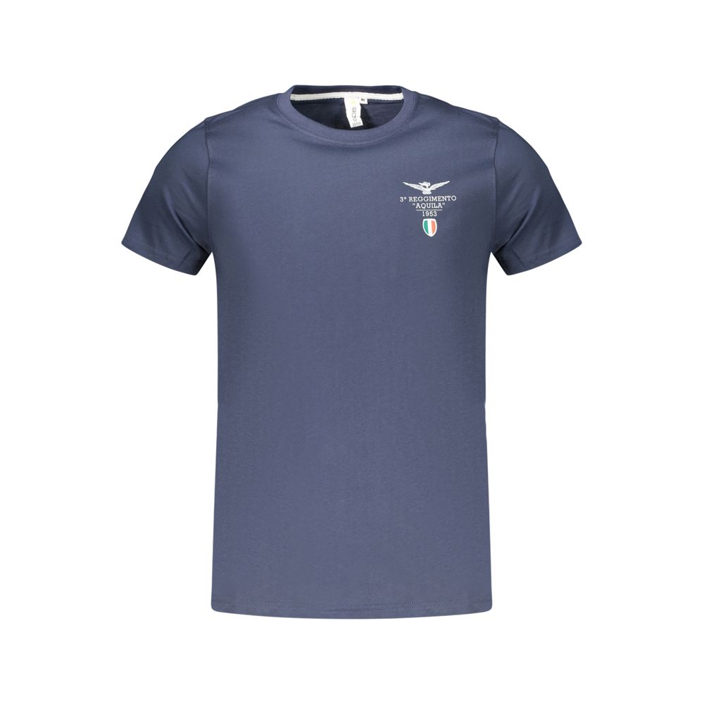 Blue Cotton Men's T-Shirt