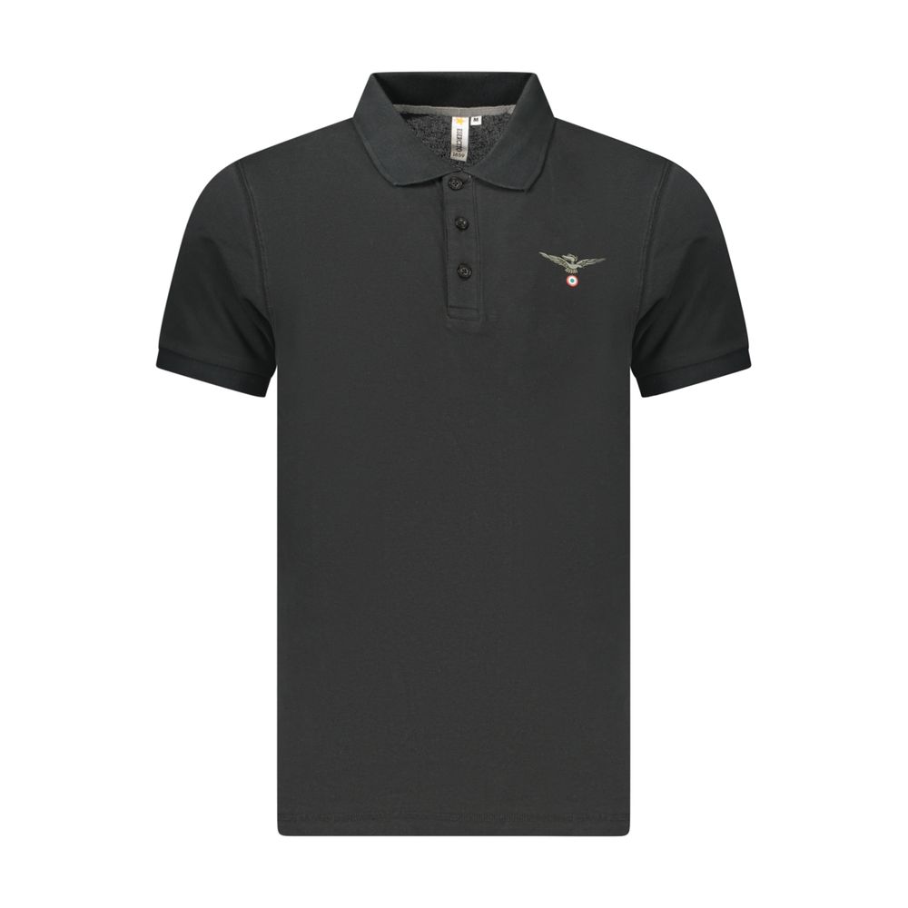 Black Cotton Men's Polo Shirt