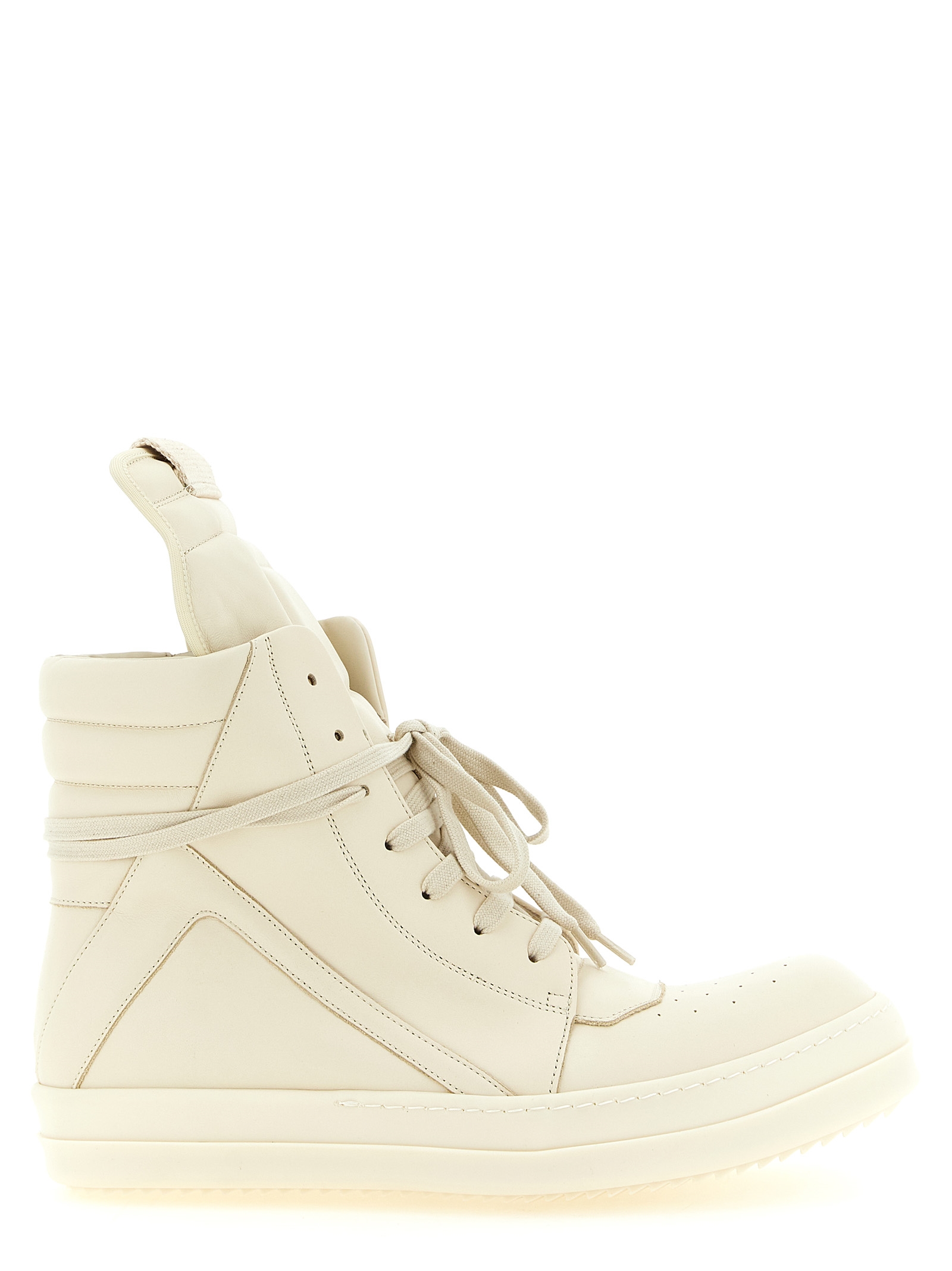 White Calfskin High Top Sneakers