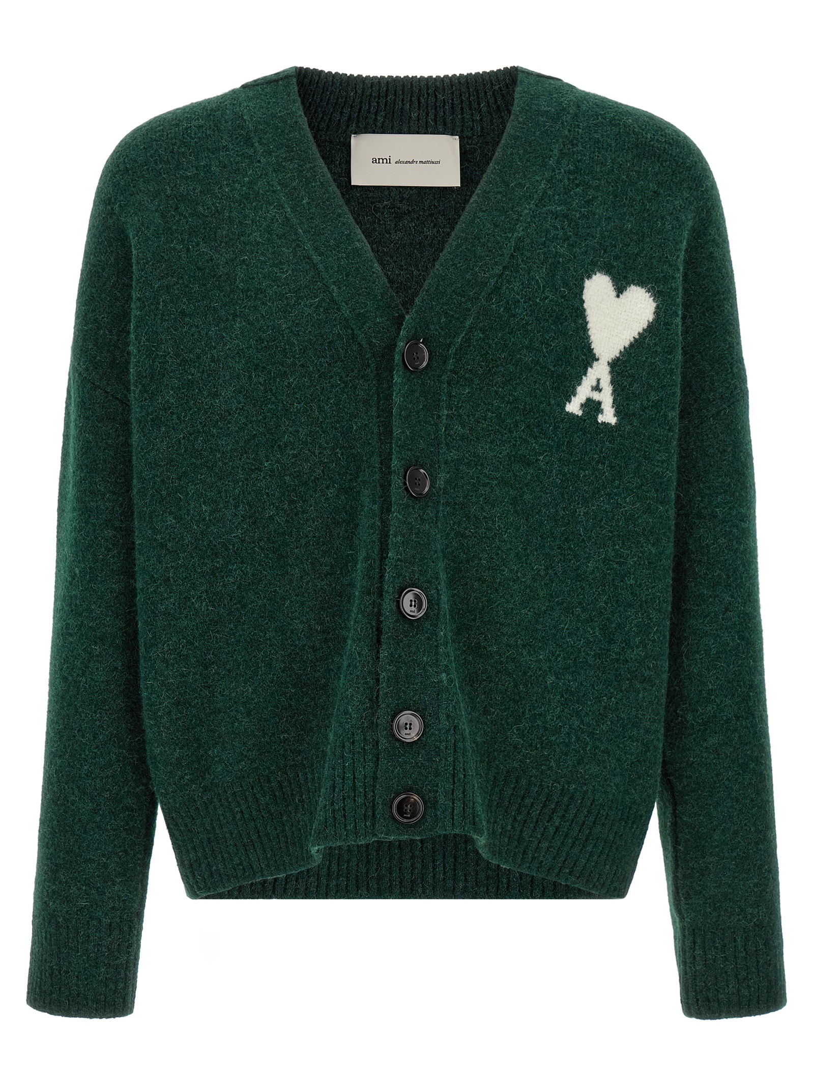 Bicolor Alpaca Leather Cardigan