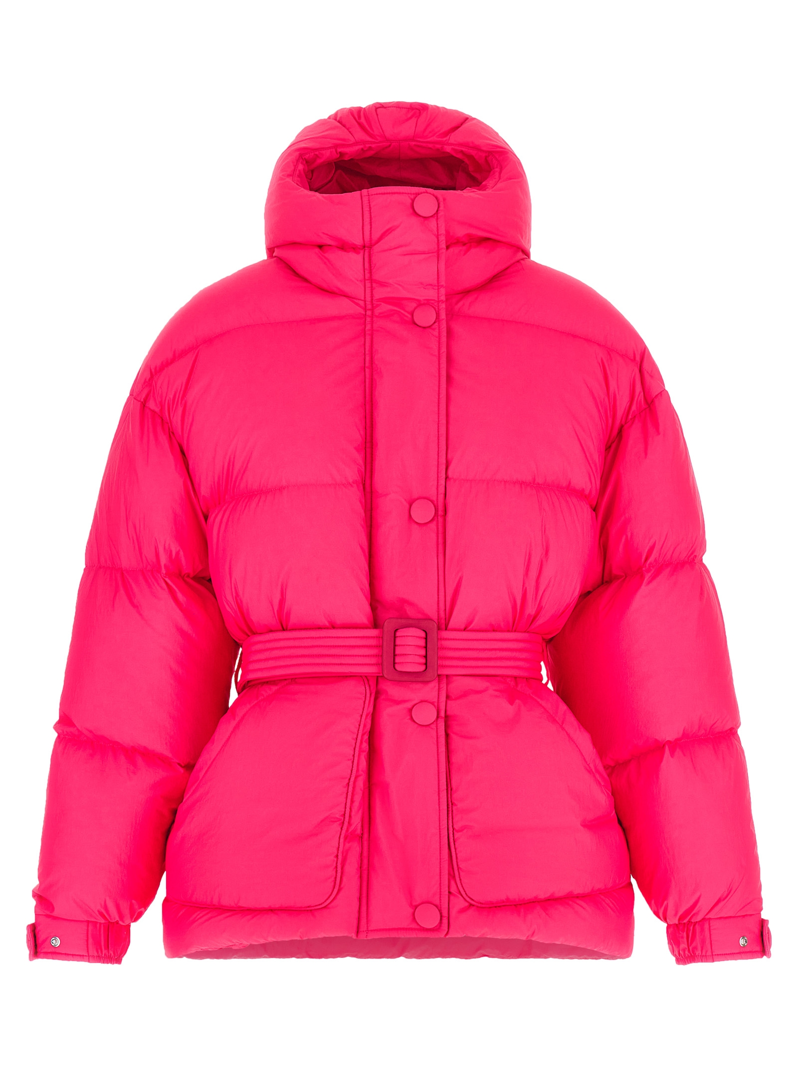 Fuchsia Nylon Full-Length Jacket