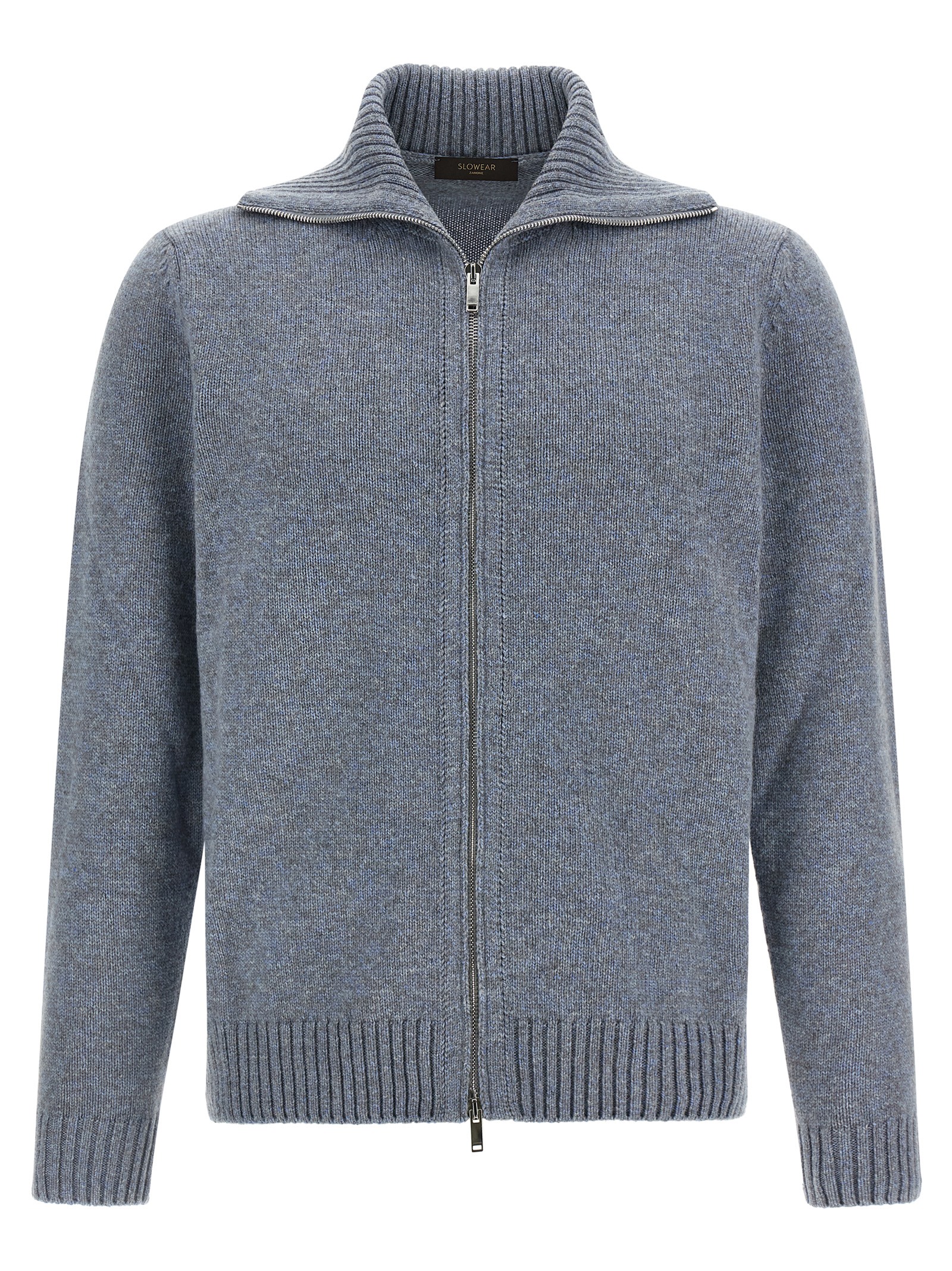 Blue Virgin Wool Cardigan
