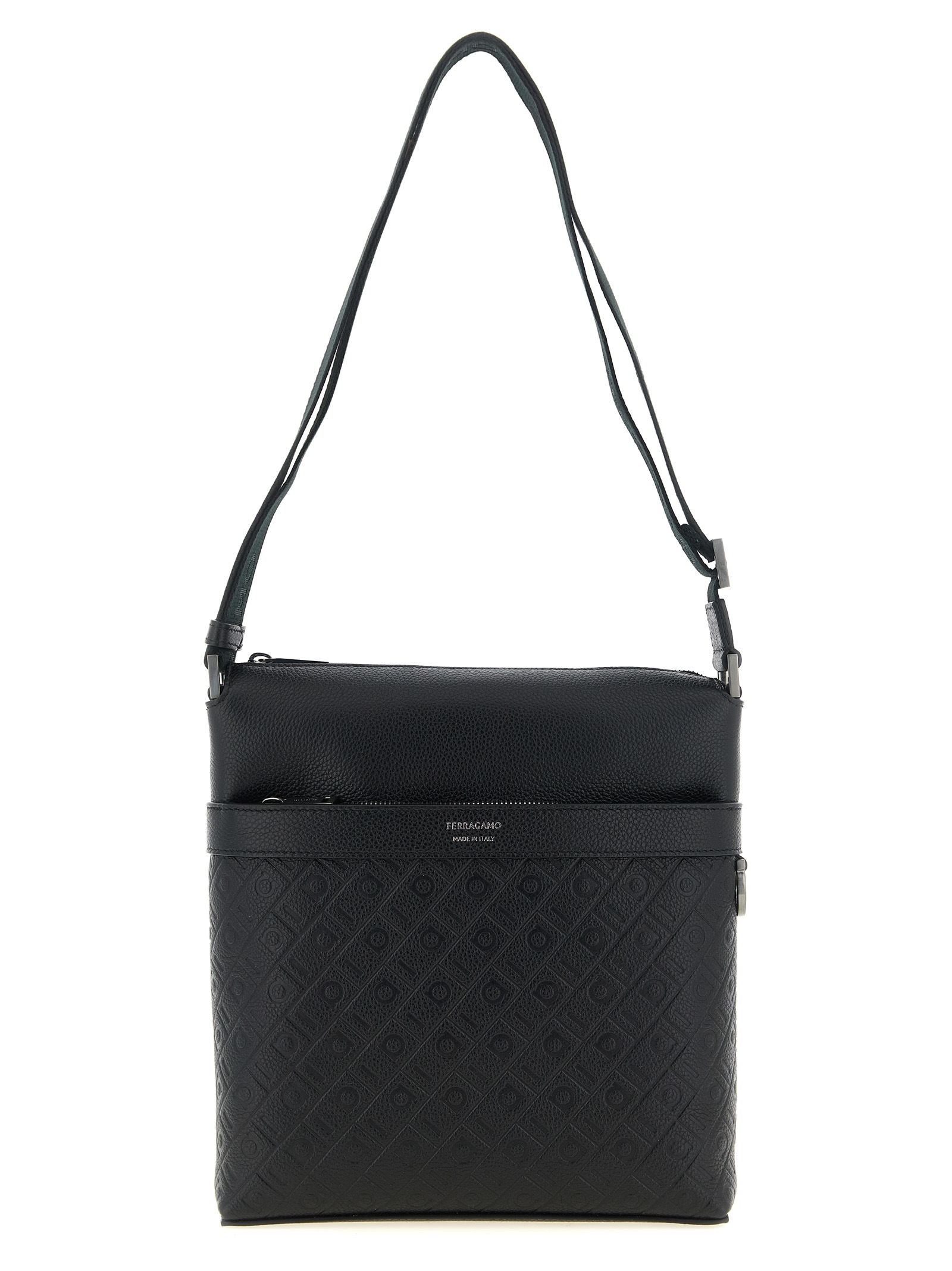 Black Calfskin Crossbody Bag