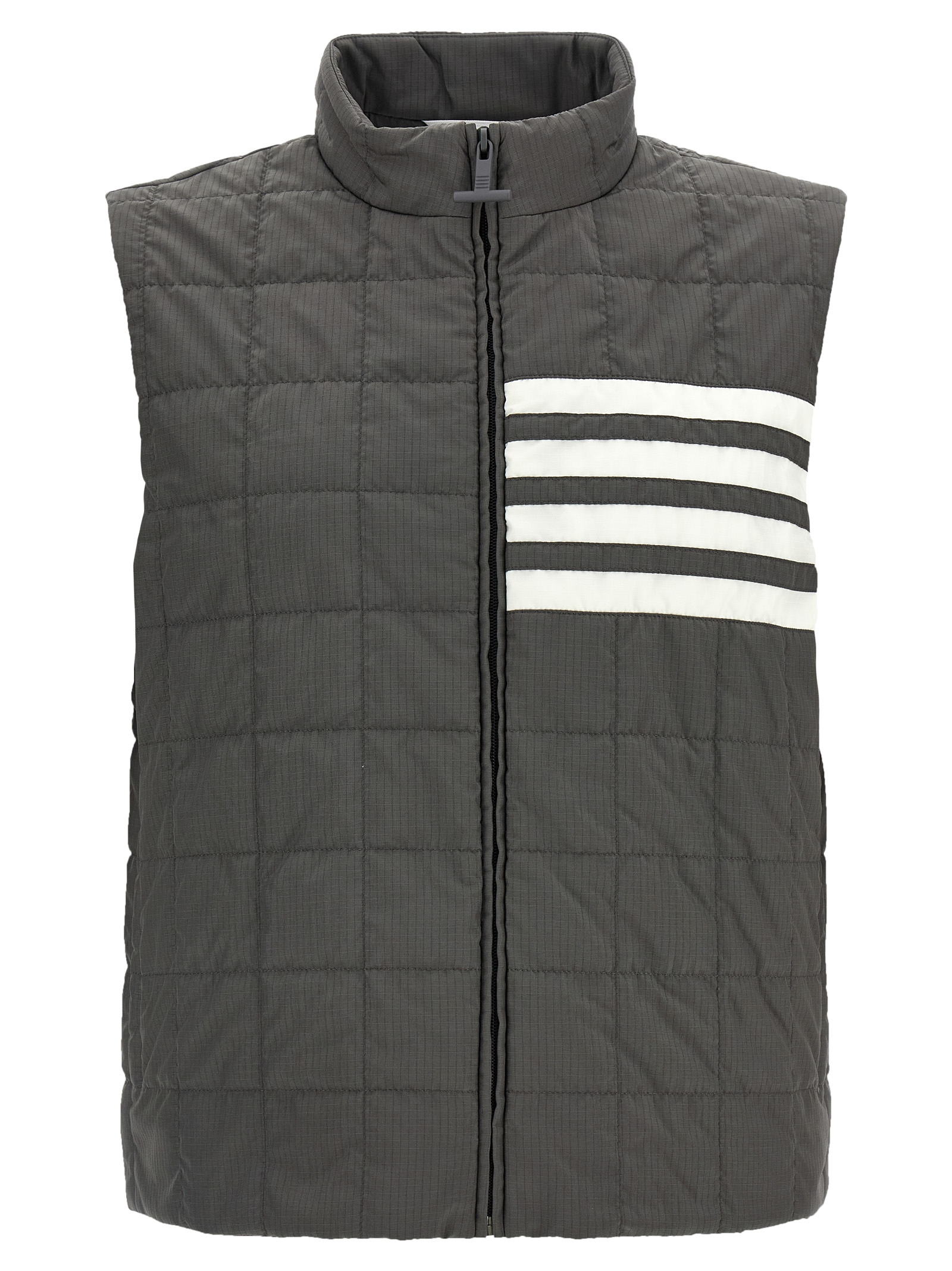 Gray Polyamide Sleeveless Jacket