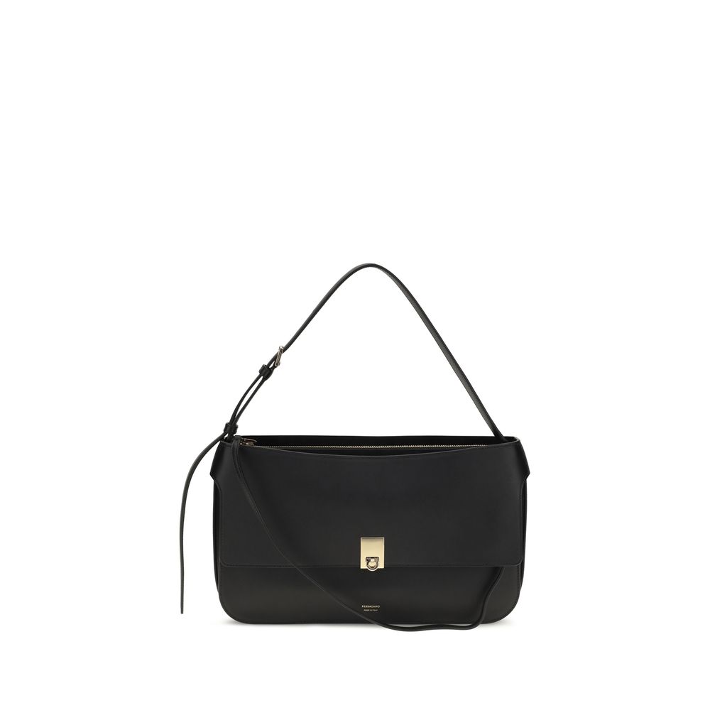 Black Calf Leather Bos Taurus Shoulder Bag