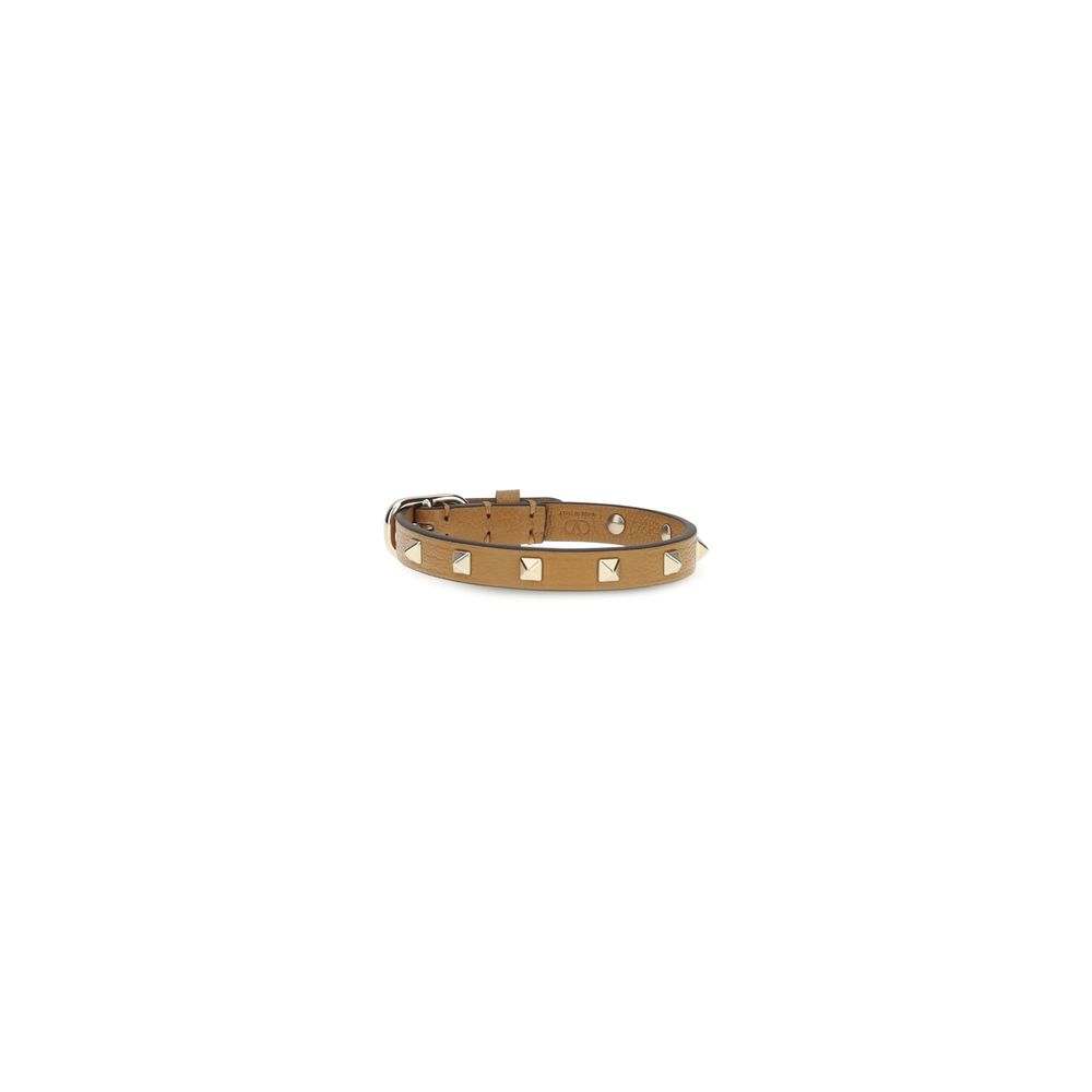 Valentino Garavani Brown Calf Leather Bos Taurus Bracelet