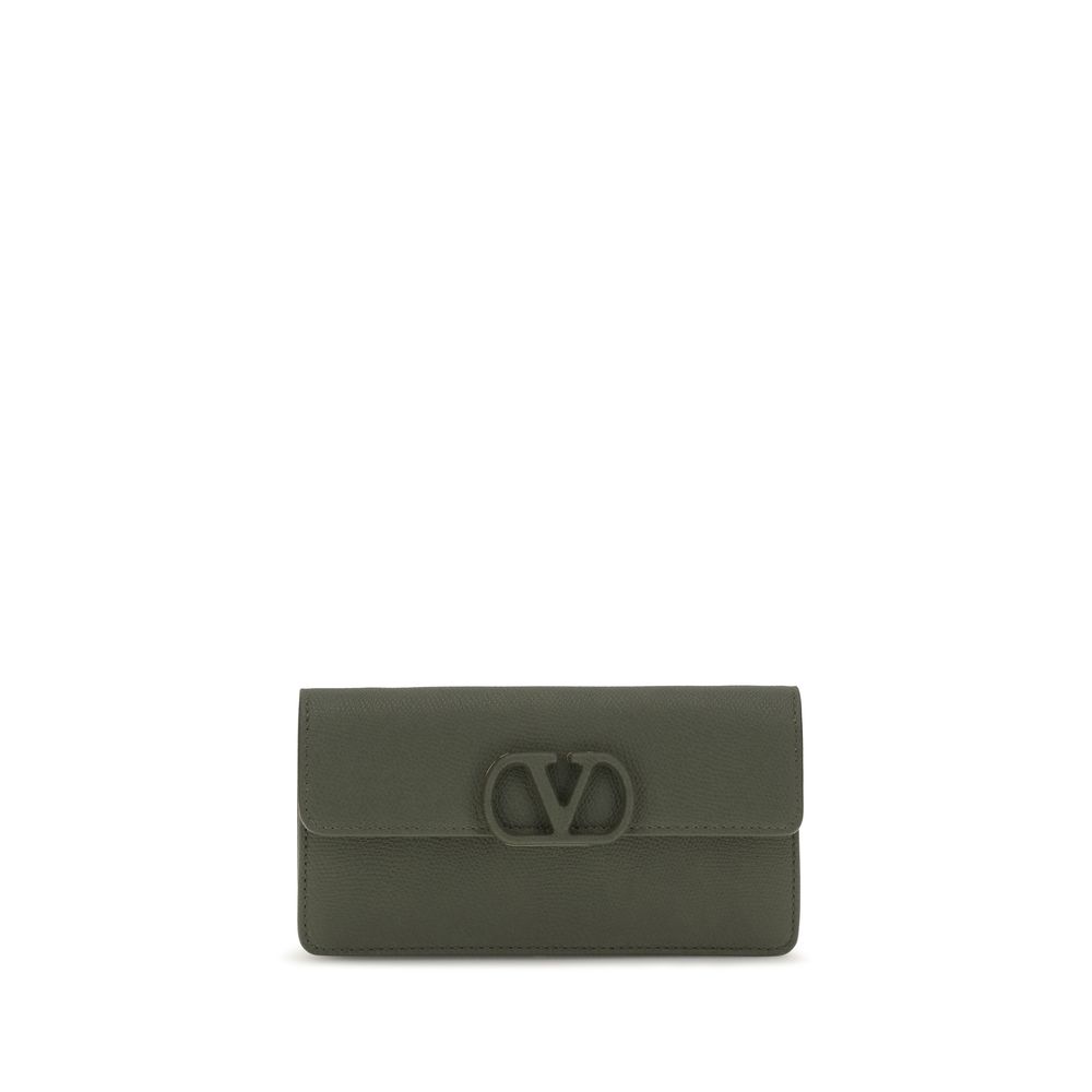 Valentino Garavani Bicolor Calf Leather Bos Taurus Wallet