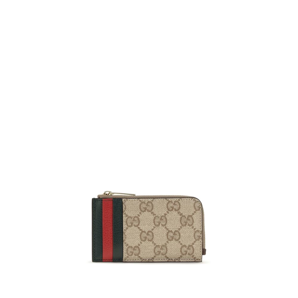 Gucci Beige Cotton Wallet Cardholder