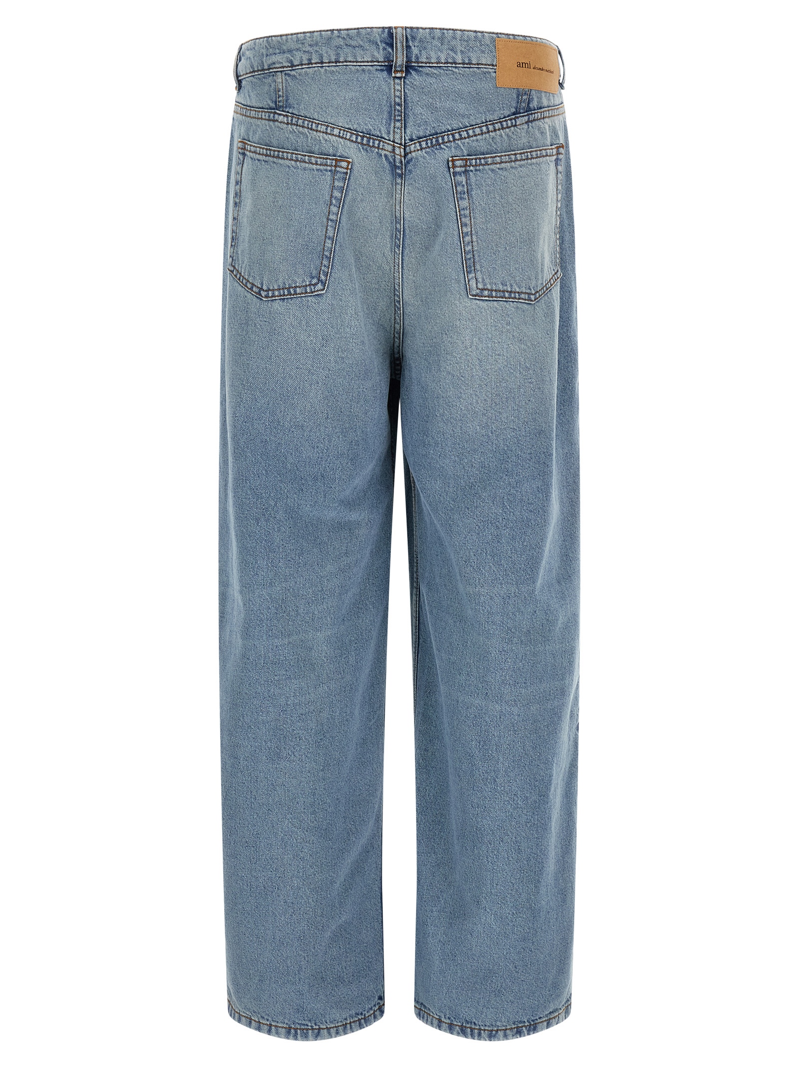 Ami Paris Blue Cotton Relaxed Fit Jeans 2