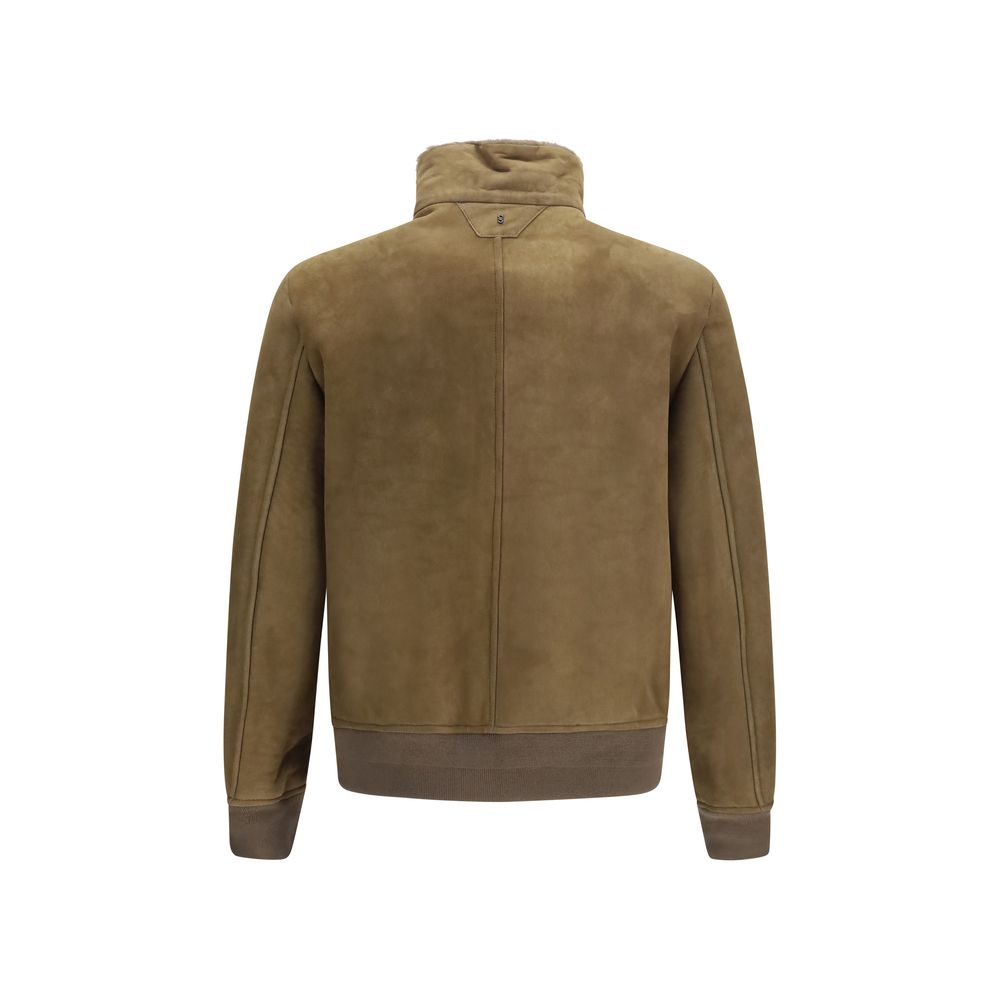 Salvatore Santoro Brown Lamb Full-Length Jacket 2