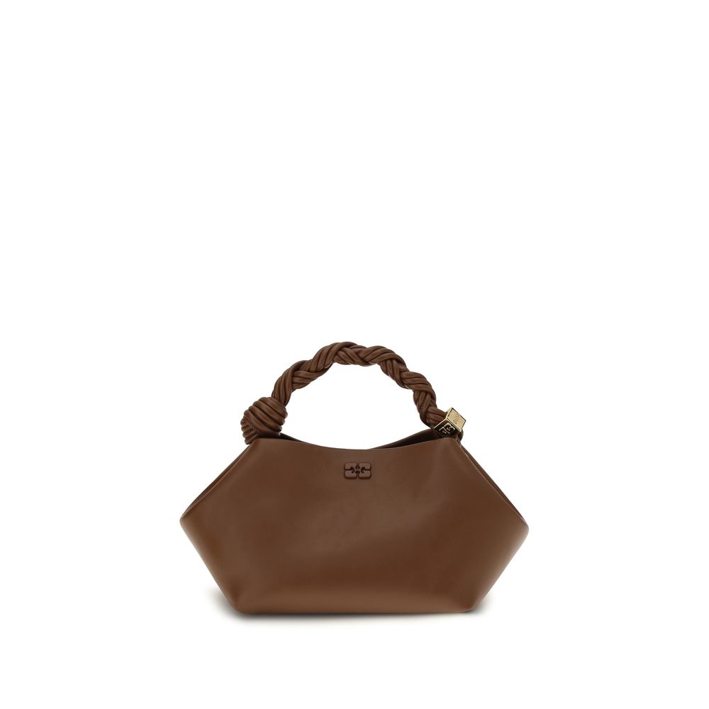 Ganni Bou Brown Recycled Leather Shoulder Bag